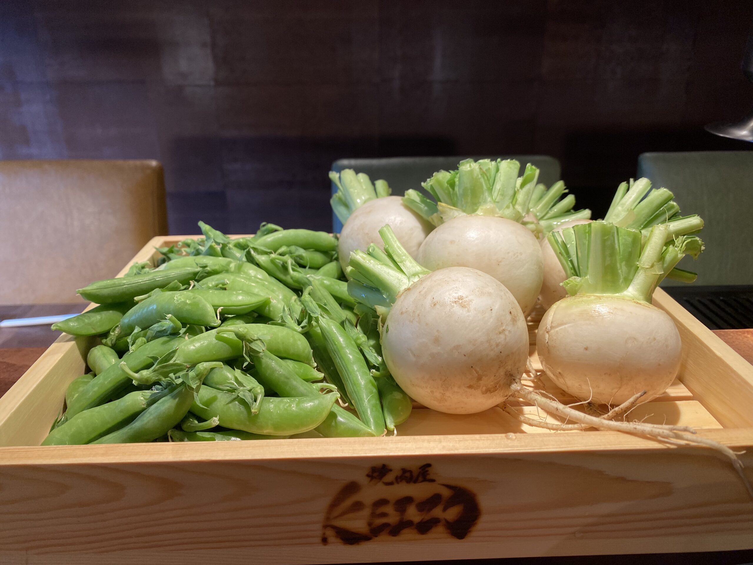 季節の野菜はスナップエンドウ！！